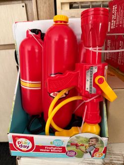 Play Day Firefighter Water Blaster Backpack Toy