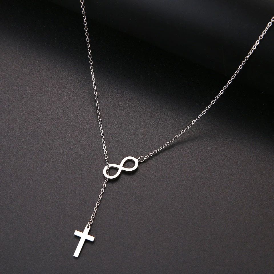 Charm Necklace Cross Pendant No Fade Quality Jewelry Stainless 