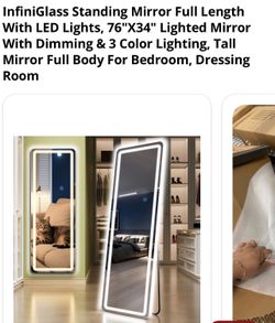 CLEARANCE Standing mirror 76x34 3 Colour