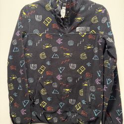 Kavu Quarter Snap Multi Funky 80s Pattern XS Fleece