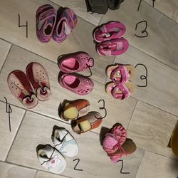 Baby Girl Shoes - Size 2,3 some 4