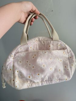 Pink Flower Lunch Bag