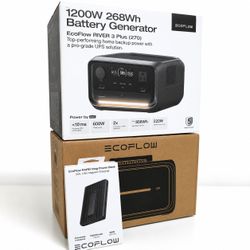 River 3 plus with extra 600wh battery and Ecoflow charger