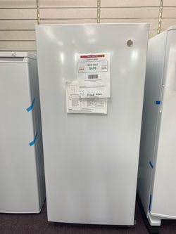 GE Garage Ready 14.2 cu. ft. Frost Free Defrost Upright Freezer in White