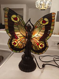 Meyda Tiffany Butterfly Lady Accent Lamp