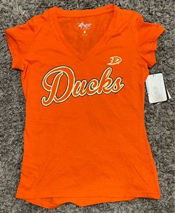 Unique- Anaheim Ducks Women's T-Shirt Orange NHL - Size Medium - New With Tags