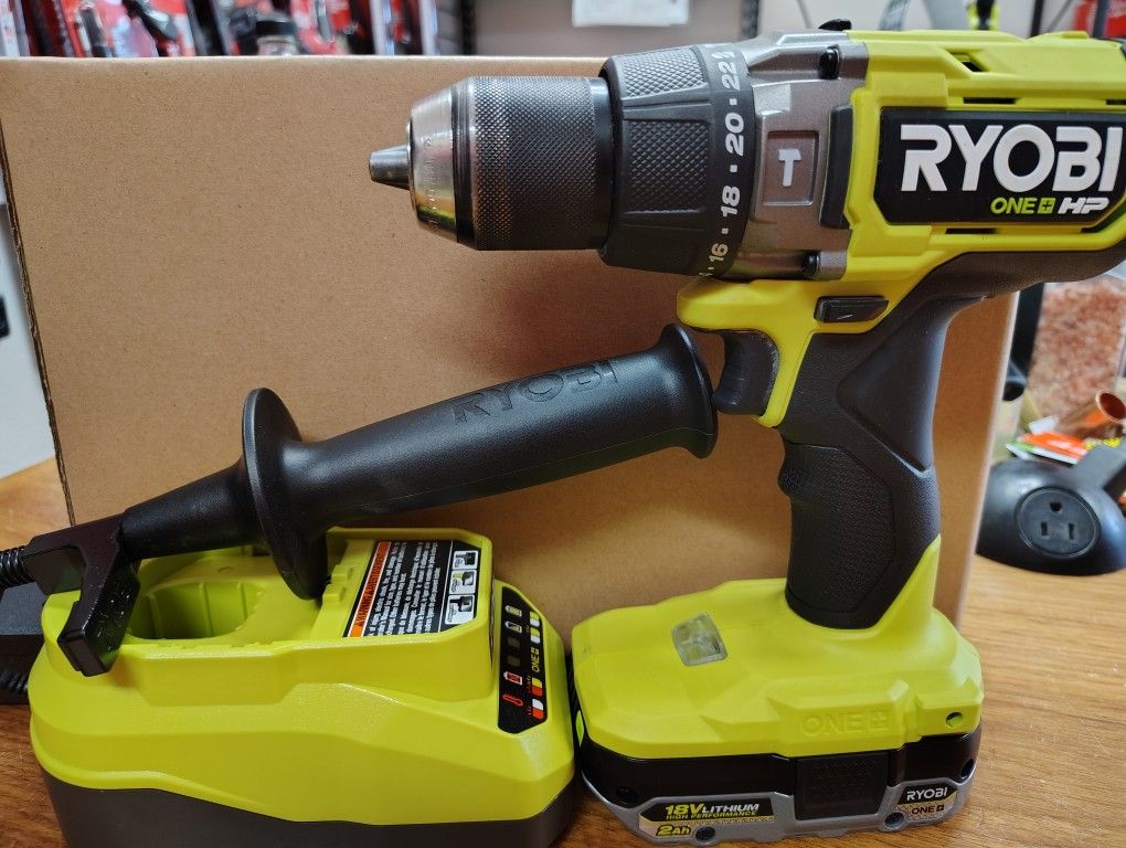 Ryobi H.p Hammer Drill With 2.0ah Battery And Charger