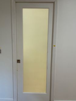 28x80” solid wood glass door
