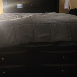 Queen Sized Captain's Bed Frame $75 OBO