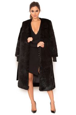 House of CB London Faux Sable Fur Coat (FIRM PRICE)