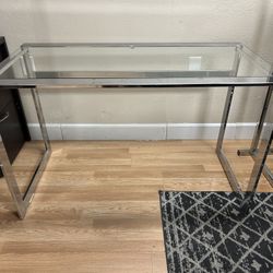 Wade Logan Blin Glass Writing Desk 