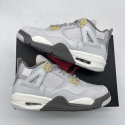 Size 5Y- Air Jordan 4 Retro SE Craft Photon Dust Gray DV2262-021 NEW AJ IV Grey 