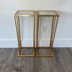 Two Gold Decoration Stands