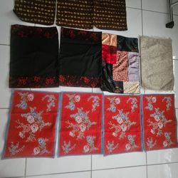 All New. Four Red Peony Floral Dining Placemats, etc...from $2-$5 each
18"L x 12"W