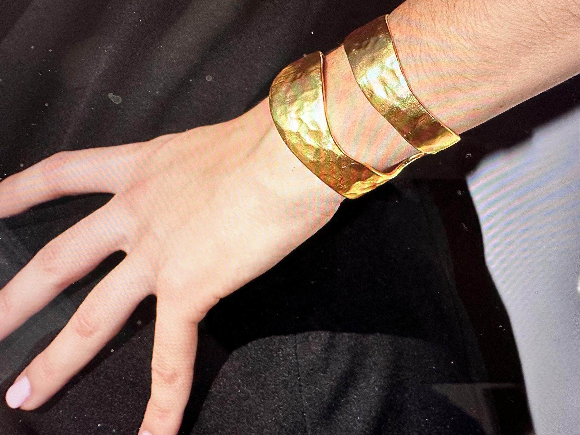 Split Wrist Cuff 24 KT Gold Plating