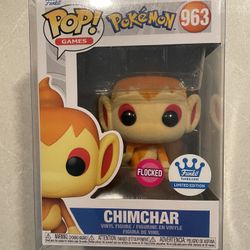 Flocked Chimchar Funko Pop *MINT* Online Shop Exclusive Pokemon 963 Protector Pokémon Games TCG