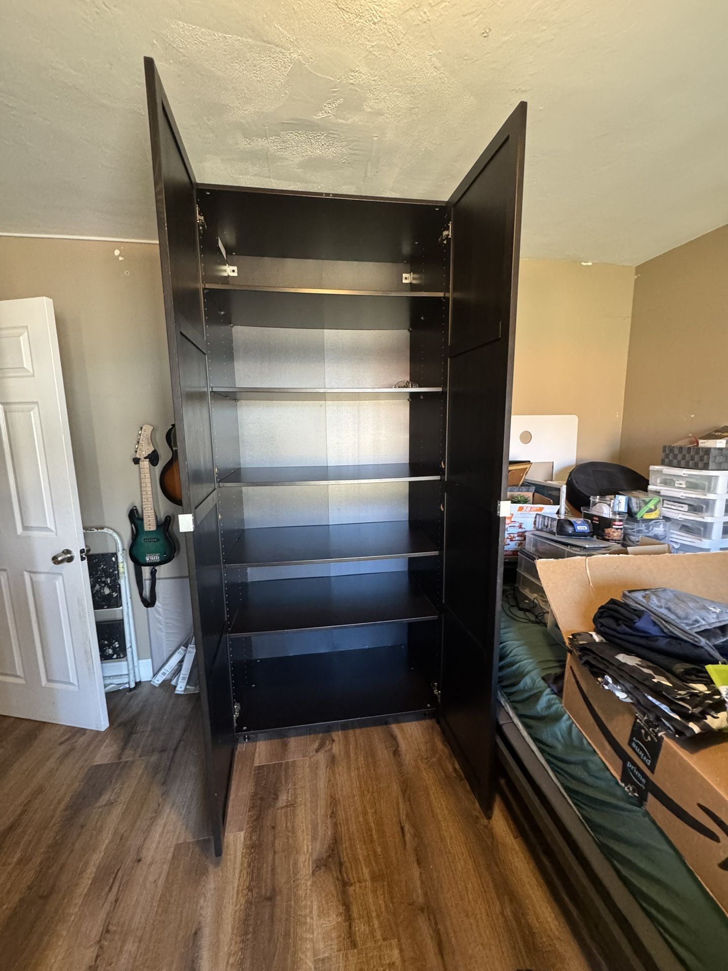 Ikea Expresso Colored Cabinet With Doors: