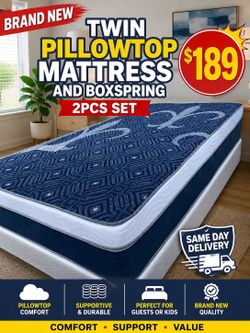 🟢NEW  PILLOWTOP SET $189