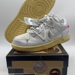 Nike Off-White x Dunk Low Lot 01 of 50 DM1602-127 Youth Size 5.5 (5.5Y)