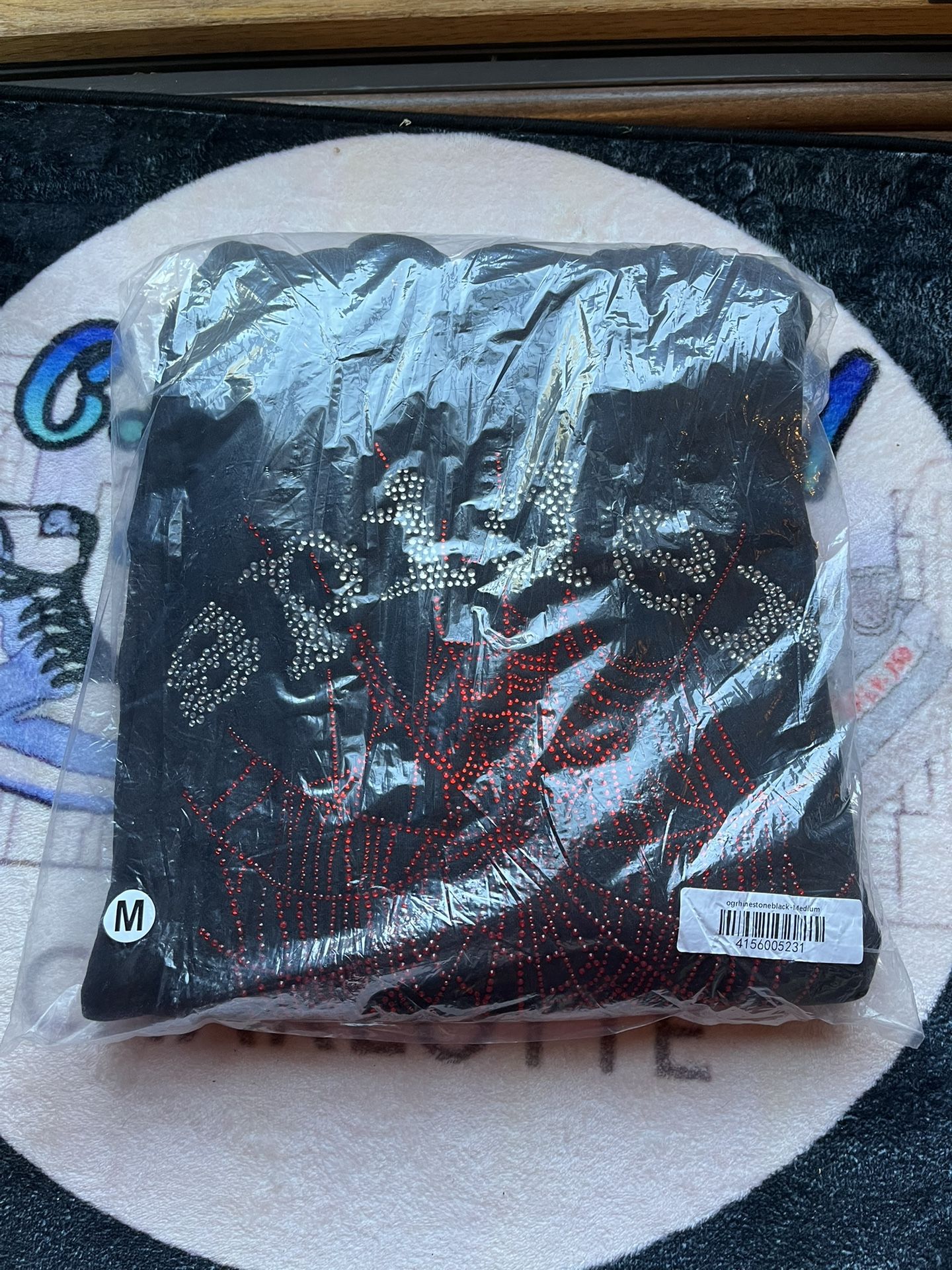 Rhinestone Black Sp5der Hoodie