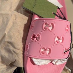 Pink Gucci Slides