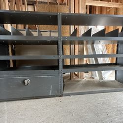 metal van shelves