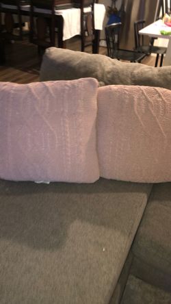Large pink Threshold brand pillows
