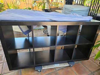 Solid cube  dark brown 8 cubes for organizing or display your items, durable  so its quite heavy