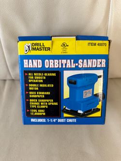 Drill Master 40070 Hand Orbital Sheet Sander 1/4" Sheet Power Woodworking Tool