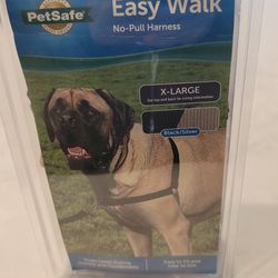 Pet Safe Easy Walk Harness X-large Black/Silver 34"-46" new Thumbnail
