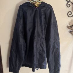 GUC Size Kids 12/14 Light Weight Rain Jacket Navy Color 