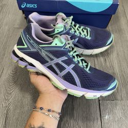 Asics Womens GT 1000 4 T5A7N Blue Running Shoes Sneakers Size 10
