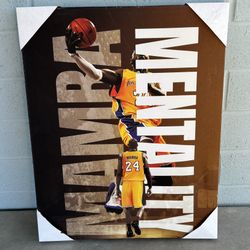 Kobe Bryant Mamba Mentality Wood Mount Poster