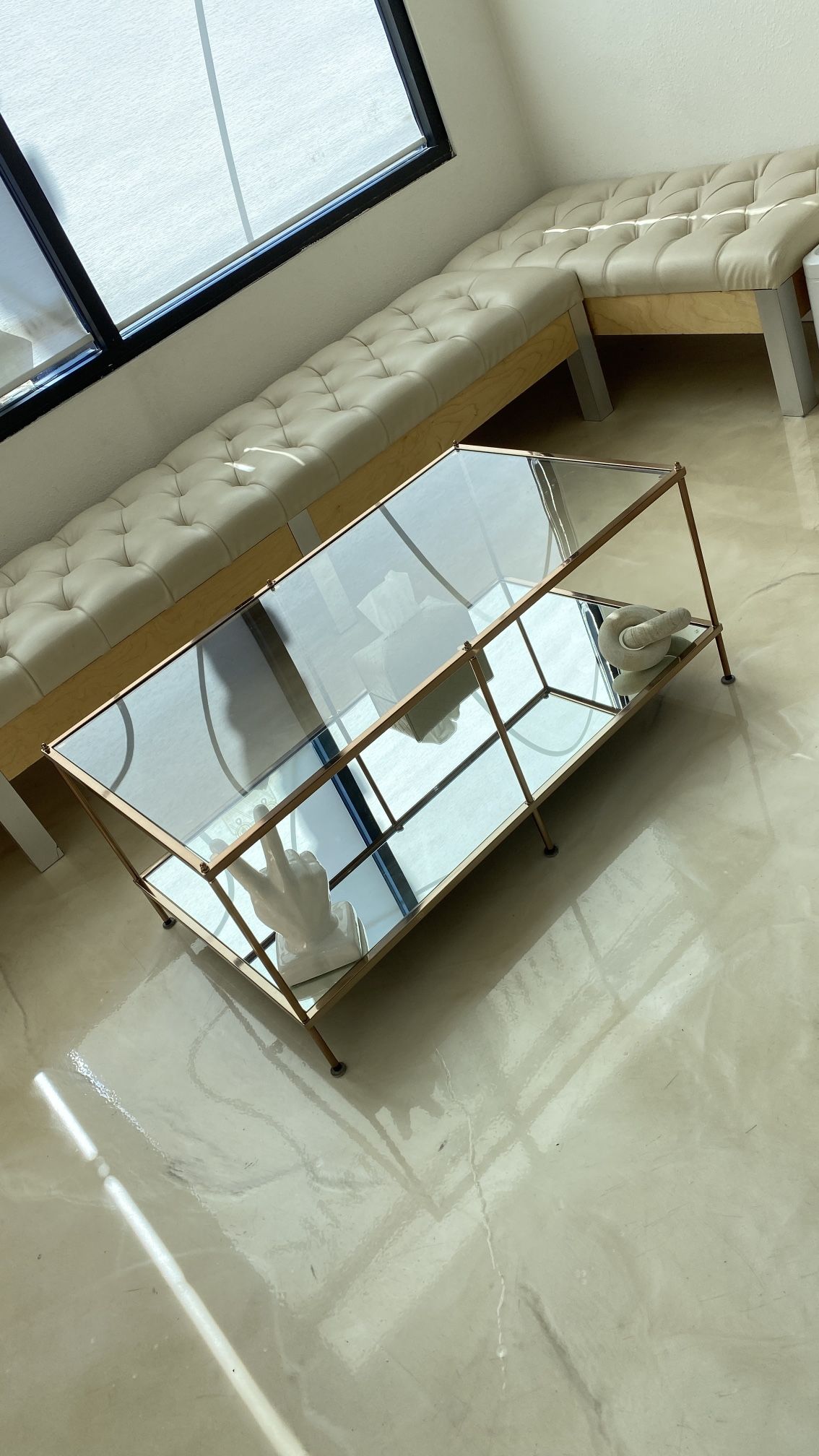 Glass Mirror Coffee Table