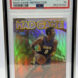 PSA 10 Kobe Bryant 2001 Topps Chrome Mad Game Refractor Rare Insert