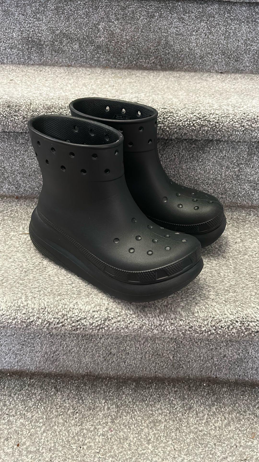 Crocs Black Waterproof Boots: M Size 5/W Size 7