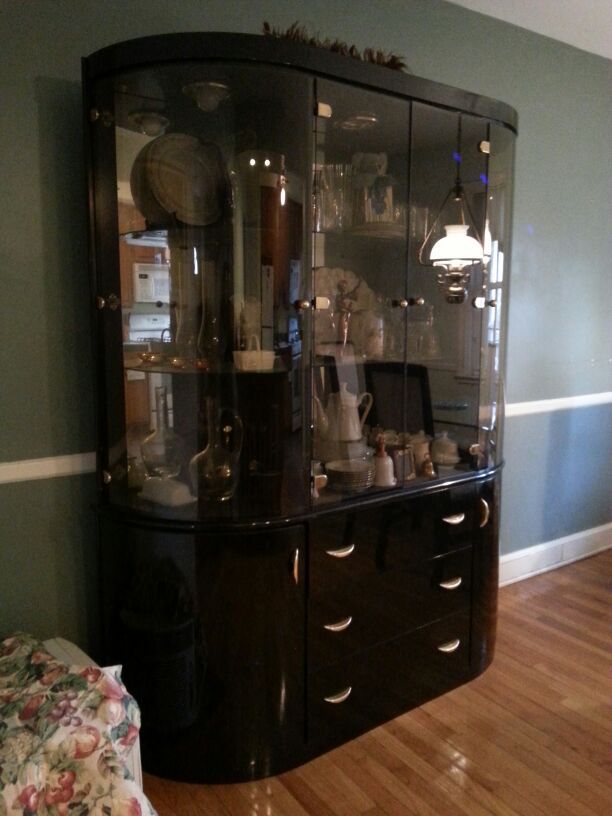 Black Lacquer China Cabinet and dining room set