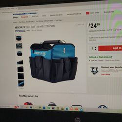 Hercules 10in Tool Tote With 22 Pockets