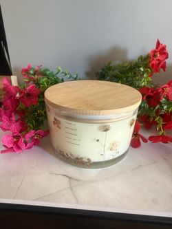 3 wick candle Black Cherry scented soy candle