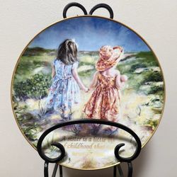 The Danbury Mint Hand In Hand By Kristen Marco Collectible Plate Home Decor