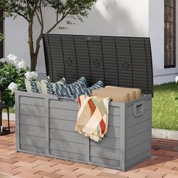 75 Gallon Storage Box 75 Gallon Deck Box Patio Storage Deck Box Outdoor Storage Garden Storage Box Patio Storage Box 🚛🚎🆕