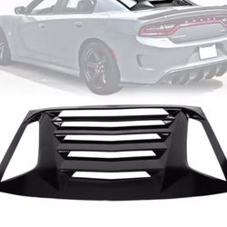 Fits 11-22 Dodge Charger Ikon V2 Style Rear Window Louver - Gloss Black