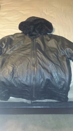 Real Leather Jacket w/fur Lining