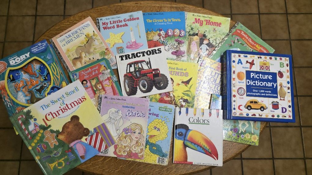 Childrens Books Golden, Alphabet Dictionary, Colors, Dory Game