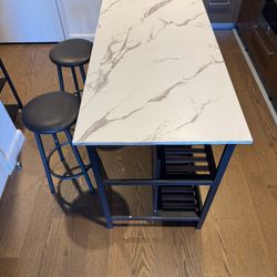 Kitchen Island Set - island and two stools