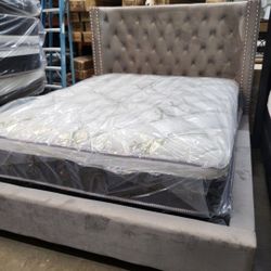 Queen Bed Frame With Mattress