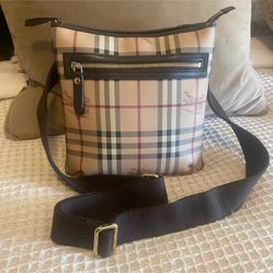 Burberry Beige and Black Crossbody Bag