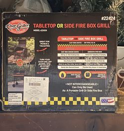 Table top or side fire box grill