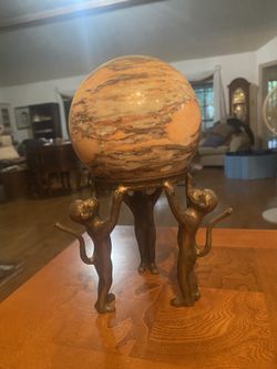 Marble and Brass Sculpture