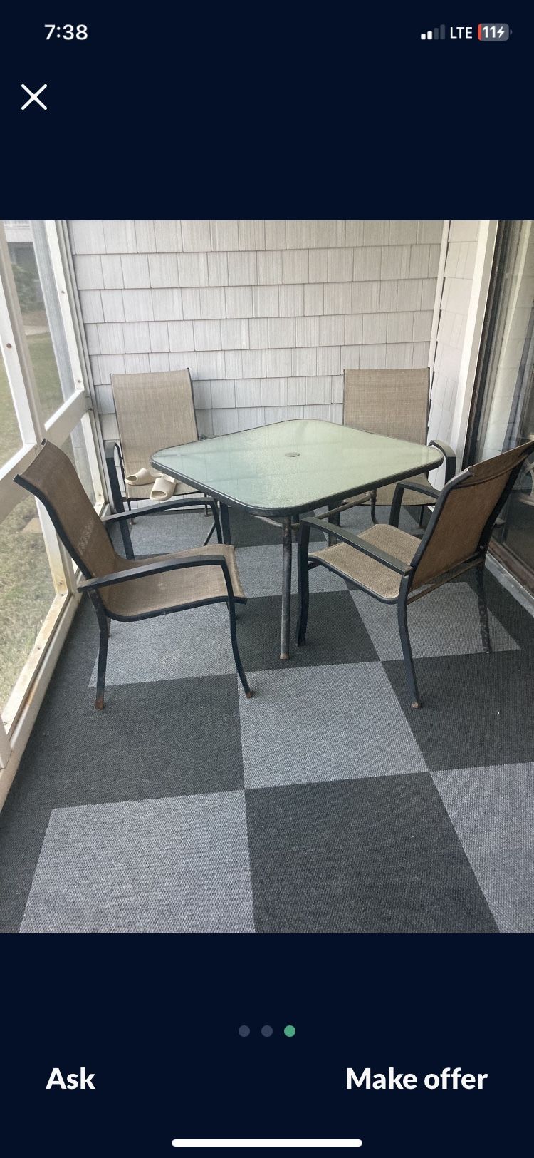 Two Beautiful Outside Table Chair Sets For Cheap